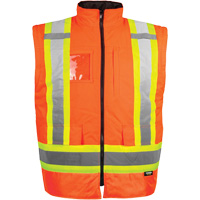 Manteau haute visibilit&eacute; 7-en-1, Polyester, Orange haute visibilit&eacute;, T-petit Quali-T-Solutions
