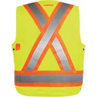 Veste haute visibilit&eacute; pour arpenteur, Orange haute visibilit&eacute;, Petit, Polyester Quali-T-Solutions