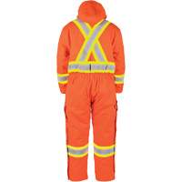 Salopette en canevas doubl&eacute;e haute visibilit&eacute;, Petit, Orange haute visibilit&eacute; Quali-T-Solutions