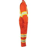 Combinaison non doubl&eacute;e haute visibilit&eacute;, Petit, Orange haute visibilit&eacute; Quali-T-Solutions