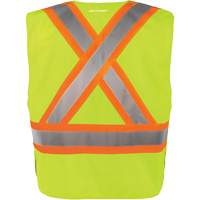 Gilet haute visibilit&eacute; &agrave; d&eacute;tachement rapide en 5 points, Orange haute visibilit&eacute;, Moyen/Petit, Polyester Quali-T-Solutions