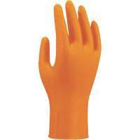 709HVO High-Visibility Disposable Gloves, 7/Small, Nitrile, 8-mil, Powder-Free, Orange Quali-T-Solutions