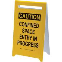 Panneau de sol “Caution Confined Space Entry In Progress”, Anglais Quali-T-Solutions