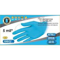 Gants jetables 34600, Petit, Nitrile, 5 mils, Sans poudre, Bleu Quali-T-Solutions
