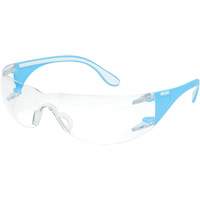 Adapt Lite Blue/White Safety Glasses, Clear Lens, Anti-Fog/Anti-Scratch, ANSI Z87+/Meets/Exceeds CSA Z94.3 Quali-T-Solutions