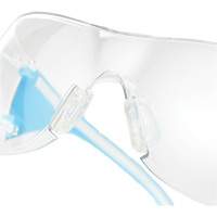 Adapt Lite Blue/White Safety Glasses, Clear Lens, Anti-Fog/Anti-Scratch, ANSI Z87+/Meets/Exceeds CSA Z94.3 Quali-T-Solutions
