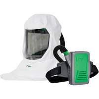T-Link Respirator with Bump Cap, Breathing Tube, Belt-Mount & PX5 PAPR, Loose Fitting Hood & Faceshield, Lithium-Ion Battery Quali-T-Solutions