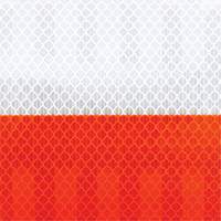 Pellicule souple pour chantiers routiers &agrave; haute intensit&eacute; 382VHIP, 5" la x 150' lo, Orange et blanc Quali-T-Solutions