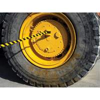 HAZLOK Safety Barrier System, Plastic, Magnetic Mount, 30', Black and Yellow Tape Quali-T-Solutions