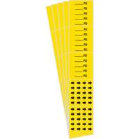 Marqueurs de tuyau PSI, Autocollant, 2-1/4" h x 2-3/4" la, Noir sur jaune Quali-T-Solutions