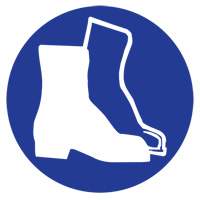 Right to Know Pictogram Labels -Boots, Vinyl, Sheet, 1" L x 1-1/8" W Quali-T-Solutions