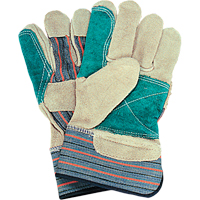 Gants d'ajusteur avec paume double, Grand, Paume en Cuir de vache refendu, Doublure en Coton Quali-T-Solutions