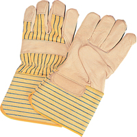 Gants d'ajusteur &agrave; paume s&egrave;che d'usage standard, Grand, Paume en Cuir fleur de vache, Doublure en Coton Quali-T-Solutions