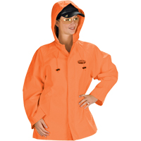 Hurricane Flame Retardant/Oil Resistant Rain Suits - Jacket, 4X-Large, High Visibility Orange Quali-T-Solutions