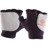 Palm/Side Fingerless Protection Gloves - Right, X-Small, Suede Palm, Slip-On Cuff Quali-T-Solutions