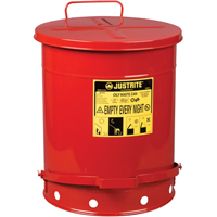 Oily Waste Cans, FM Approved/UL Listed, 14 US gal., Red Quali-T-Solutions