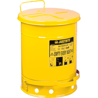 Oily Waste Cans, FM Approved/UL Listed, 14 US gal., Yellow Quali-T-Solutions