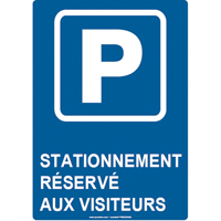 Reserved Parking Sign, 14" x 10", Aluminum, French with Pictogram Quali-T-Solutions