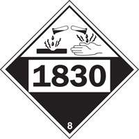 1830 Sulphuric Acid Corrosive Materials TDG Placard, Plastic Quali-T-Solutions