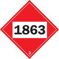 Plaque-&eacute;tiquette TMD 1863 pour liquide inflammable carburant aviation, Plastique Quali-T-Solutions