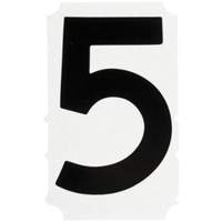 &eacute;tiquettes de lettres et chiffres gothiques individuels Quick-Align, 5, 4" h, Noir Quali-T-Solutions