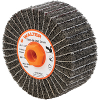 Tambours de finition Two-In-One, 4-1/2" dia. x 2" la, Arbre 5/8"-11, Oxyde d'aluminium Quali-T-Solutions