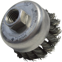 Knotted Wire Wheel Cup Brushes, 4" Dia. x 5/8"-11 Arbor Quali-T-Solutions
