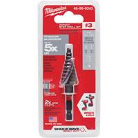 #3 Shockwave Impact Duty Step Drill Bit, 3/16" - 3/4" , 1/16" Increments, Titanium Quali-T-Solutions