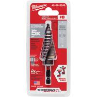 #8 Shockwave Impact Duty Step Drill Bit, 1/2" - 1" , 1/16" Increments, Titanium Quali-T-Solutions