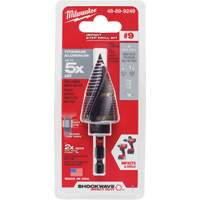 #9 Shockwave Impact Duty Step Drill Bit, 7/8" - 1-1/8" , 1/4" Increments, Titanium Quali-T-Solutions