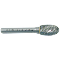 Oval Burr, 1/4" Dia., 1/4" Shank, 3/8" Depth of Cut Quali-T-Solutions