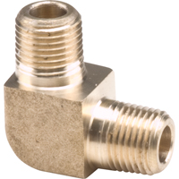 Coudes de tuyau 90° m&acirc;le, 1/4" x 1/8" dia., Laiton Quali-T-Solutions
