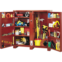 Jobsite Shelf Cabinet, Steel, 47.5 Cubic Feet, Red Quali-T-Solutions