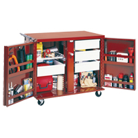 Rolling Work Bench, 49-7/8" W x 40-5/8" H x 26-7/8" D, 24.6 Cubic Feet Capacity Quali-T-Solutions