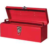 ATB100 Portable Tool Box with Metal Tool Tray, 6" D x 16" W x 6-1/2" H, Red Quali-T-Solutions
