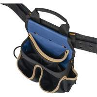 Combin&eacute;s de ceinture &agrave; outils &agrave; 20 pochettes, Polyester, Noir Quali-T-Solutions