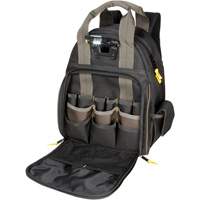 Sacs &agrave; dos pour outils Techgear &agrave; 53 pochettes, 16" lo x 13-1/4" la, Noir, Polyester Quali-T-Solutions