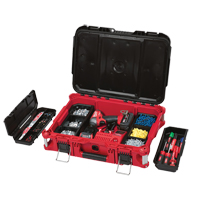 Packout Tool Box, 22" x 16" x 7", Black/Red Quali-T-Solutions