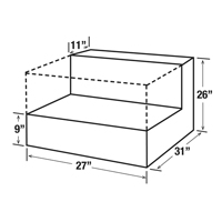 Steel Fuel Transfer Tank, Steel, 48 gal. Capacity, White Quali-T-Solutions