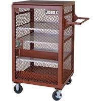 Mobile Mesh Cabinet, Steel, 22 Cubic Feet, Red Quali-T-Solutions