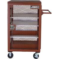 Mobile Mesh Cabinet, Steel, 22 Cubic Feet, Red Quali-T-Solutions
