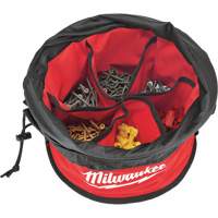 Sac range-tout style parachute, 11-4/5" lo x 11-4/5" la x 11" h, Nylon, Noir/Rouge Quali-T-Solutions