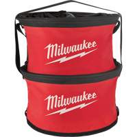 Sac range-tout style parachute, 11-4/5" lo x 11-4/5" la x 11" h, Nylon, Noir/Rouge Quali-T-Solutions