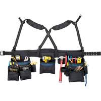 Ceinture &agrave; outils pour menuisier, Polyester, Noir Quali-T-Solutions