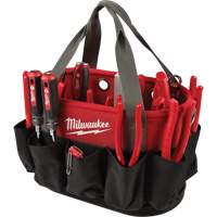 Sac ovale utilitaire, Nylon balistique, 24 pochettes, Noir/Rouge Quali-T-Solutions