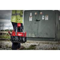 Sac ovale utilitaire, Nylon balistique, 24 pochettes, Noir/Rouge Quali-T-Solutions