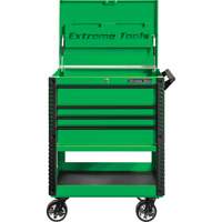 EX Deluxe Series Tool Cart, 4 Drawers, 22-7/8" L x 33" W x 44-1/4" H, Green Quali-T-Solutions