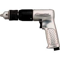 Perceuse pneumatique, 4 pi³/min, 1/4" NPTF, 94 dBA, 1/2" mandrin, Avec cl&eacute; Quali-T-Solutions