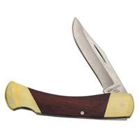 Sportsman Knife with Curved Handle, 2-5/8" Blade, Stainless Steel Blade, Wood Handle Quali-T-Solutions