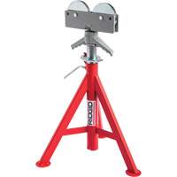 Roller Head Low Pipe Stand #RJ-98, 59-104 cm Height Adjustment, 12" Max. Pipe Capacity, 1000 lbs. Max. Weight Capacity Quali-T-Solutions